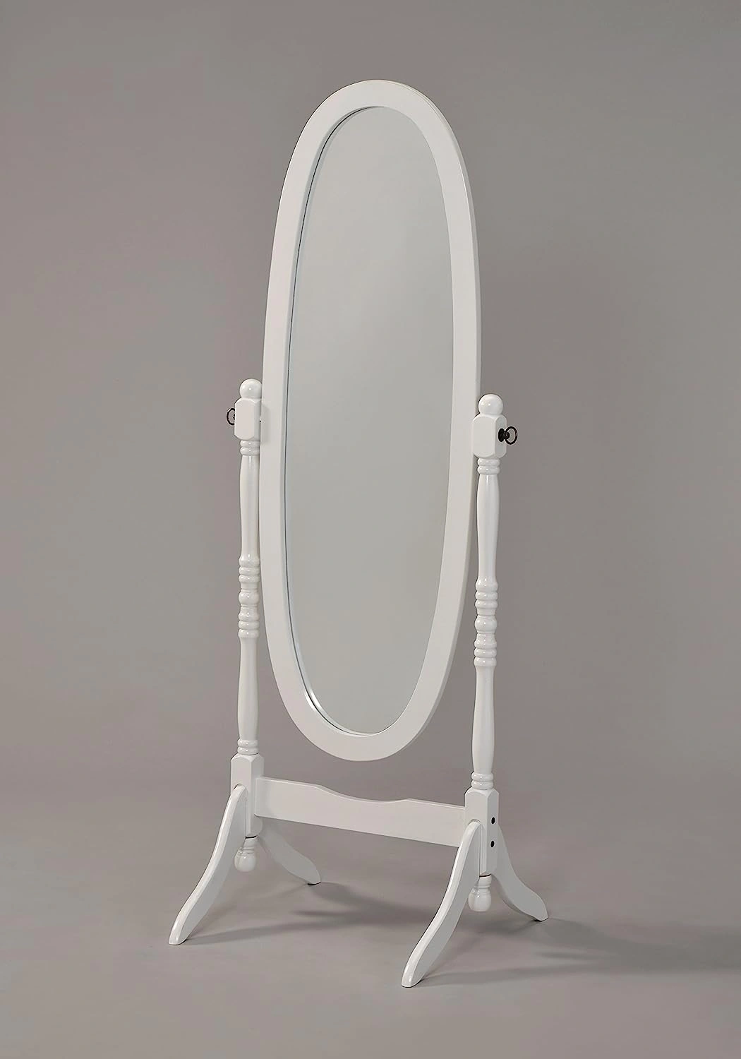 Miroir Cheval en Bois Blanc : Élégance intemporelle, reflet parfait, charme discret pour votre intérieur.